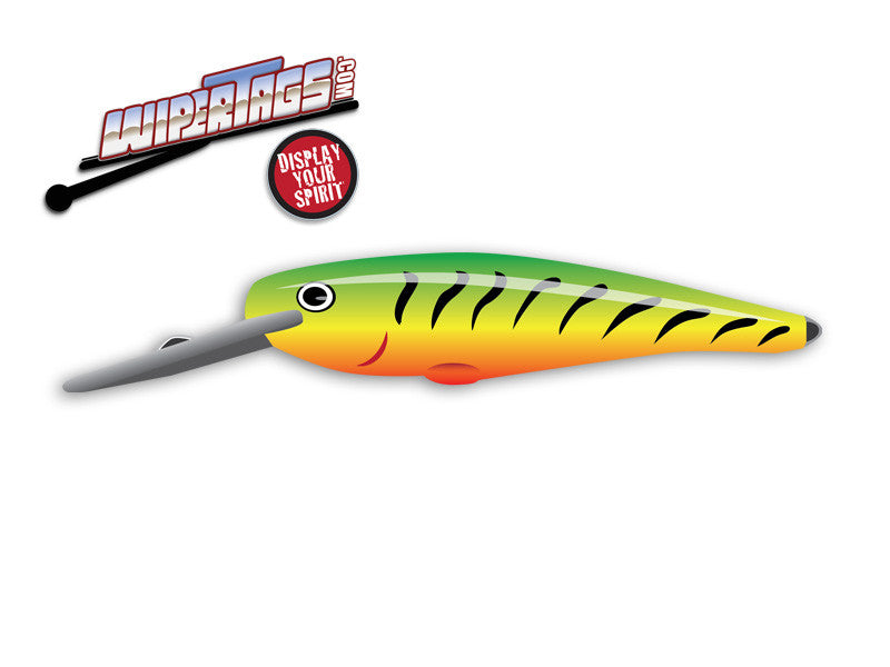 Firetiger Rapala Fishing Lure WiperTag cover attaches to rear wiper