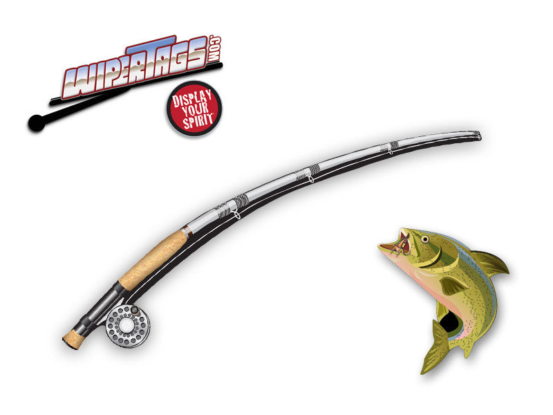 Fly Fishin' WiperTag with Fish Decal