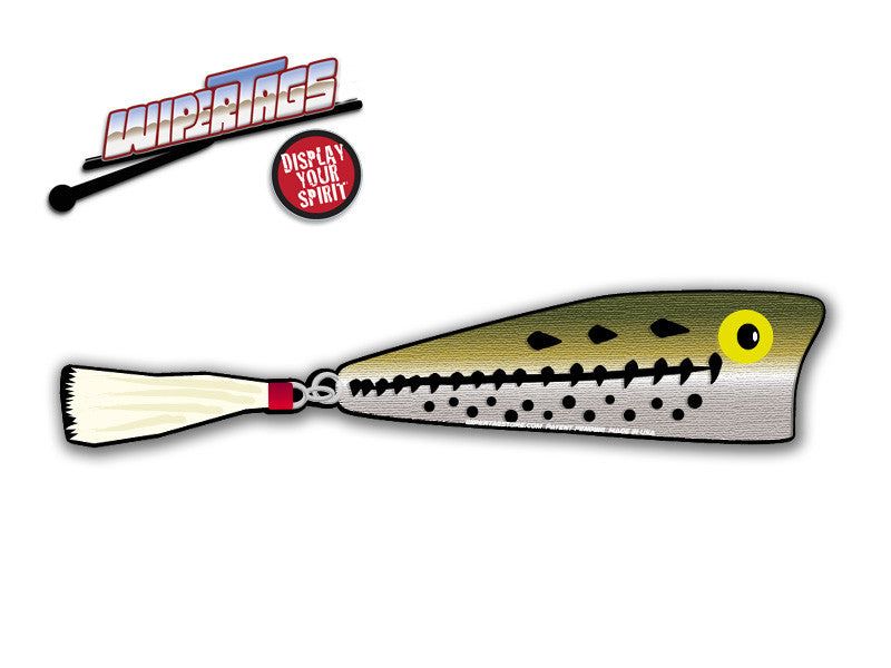 PopR Topwater Fishing Lure WiperTag attach to rear wiper blade