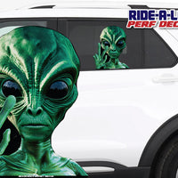 *NEW* Alien Peace Wave *RIDE A LONG* Perforated Decal