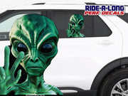 *NEW* Alien Peace Wave *RIDE A LONG* Perforated Decal