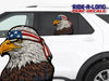 *NEW* Bald Eagle USA *RIDE A LONG* Perforated Decal