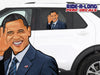 *NEW* Obama Waving *RIDE A LONG* Perforated Decal
