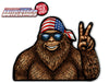 *NEW* Bigfoot USA Peace Waving Sasquatch WiperTags