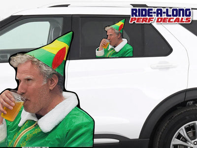 *NEW* Drinking Buddy *RIDE A LONG* Perforated Decal