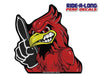 *NEW* Cardinal Mascot 2 #1 Foam Finger *RIDE A LONG* Perforated Decal