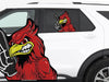 *NEW* Cardinal Mascot 2 #1 Foam Finger *RIDE A LONG* Perforated Decal