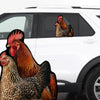 *NEW* Chickens *RIDE A LONG* Perforated Decal