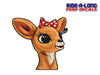 *NEW! Girlfriend Reindeer *RIDE A LONG* Perforated Decal (Passenger Side)