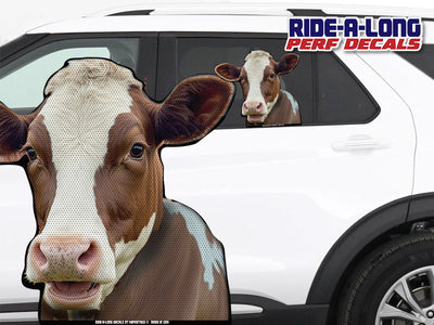 *NEW* Moo Cow *RIDE A LONG* Perforated Decal