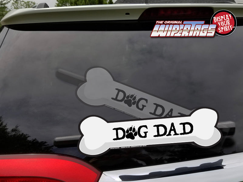 Dog Dad Lover Bone WiperTag attached to rear wiper blade or bumper ...