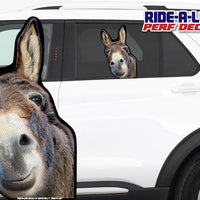 *NEW* Donkey Smiling *RIDE A LONG* Perforated Decal