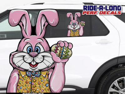 *NEW* Easter Bunny *RIDE A LONG* Perforated Decal