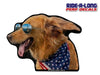 *NEW* Golden Retriever USA *RIDE A LONG* Perforated Decal