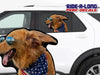 *NEW* Golden Retriever USA *RIDE A LONG* Perforated Decal