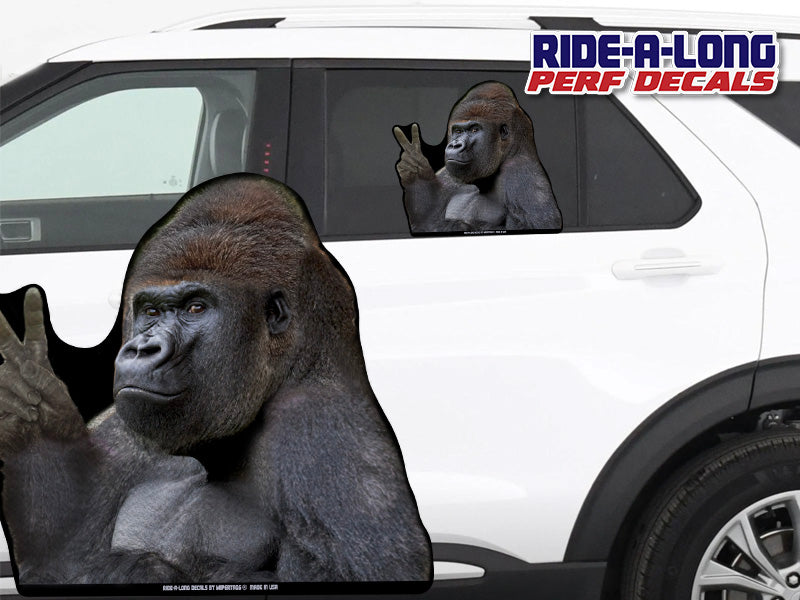 *NEW* Gorilla Peace *RIDE A LONG* Perforated Decal