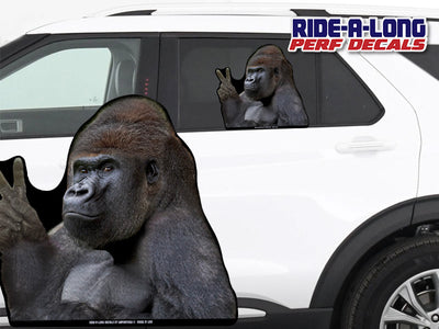 *NEW* Gorilla Peace *RIDE A LONG* Perforated Decal