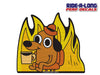 *NEW* It's Fine Dog in Flames *RIDE A LONG* Perforated Decal