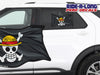 *NEW* Jolly Roger Pirate Flag *RIDE A LONG* Perforated Decal
