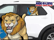 *NEW* Lions Mascot #1 Foam Finger *RIDE A LONG* Perforated Decal
