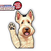 *NEW* Scottish Wheaten Terrier Waving Dog WiperTags