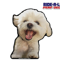 *NEW* Shih Tzu White *RIDE A LONG* Perforated Decal