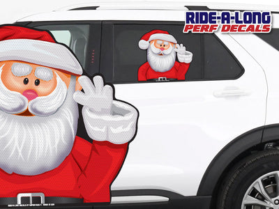 *NEW* St Nick Santa *RIDE A LONG* Perforated Decal