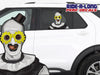 *NEW* Terrifying Clown with Glasses *RIDE A LONG* Perforated Decal