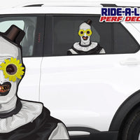 *NEW* Terrifying Clown with Glasses *RIDE A LONG* Perforated Decal