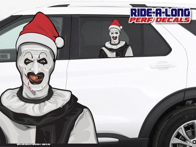 *NEW* Terrifying Santa *RIDE A LONG* Perforated Decal