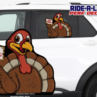 *NEW* Give Thanks Turkey *RIDE A LONG* Perforated Decal