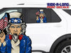 *NEW! Patriotic Uncle Sam *RIDE A LONG* Perforated Decal