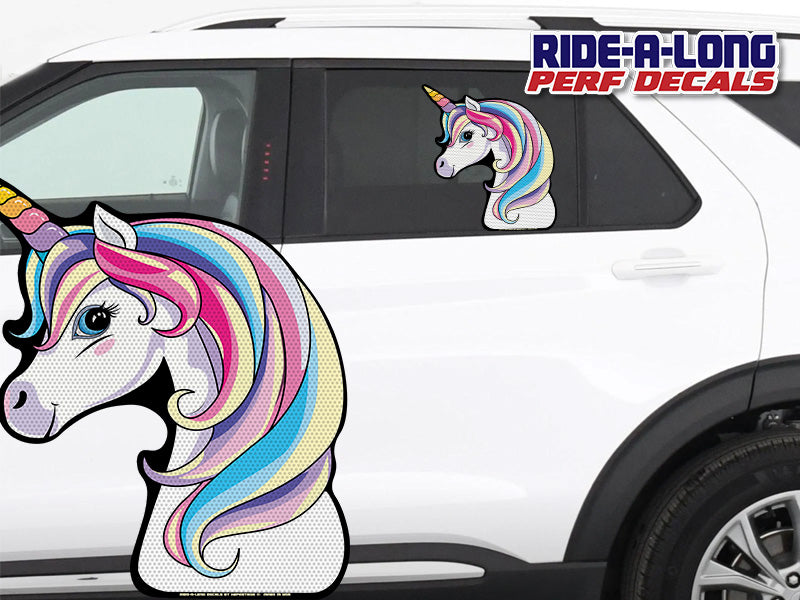 *NEW* Unicorn *RIDE A LONG* Perforated Decal