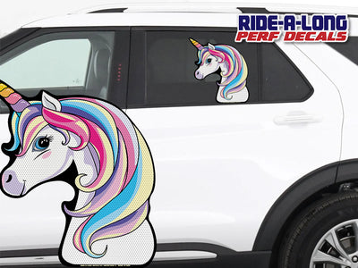 *NEW* Unicorn *RIDE A LONG* Perforated Decal