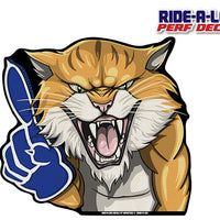 *NEW* Wildcat Mascot #1 Foam Finger *RIDE A LONG* Perforated Decal