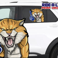 *NEW* Wildcat Mascot #1 Foam Finger *RIDE A LONG* Perforated Decal