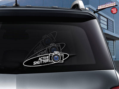 Active Shutter Camera WiperTags for photographers attach to rear wiper blades