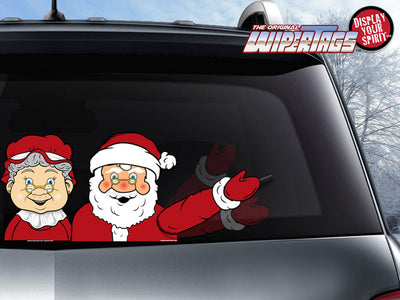 Santa & Mrs Claus Waving WiperTag with Decals