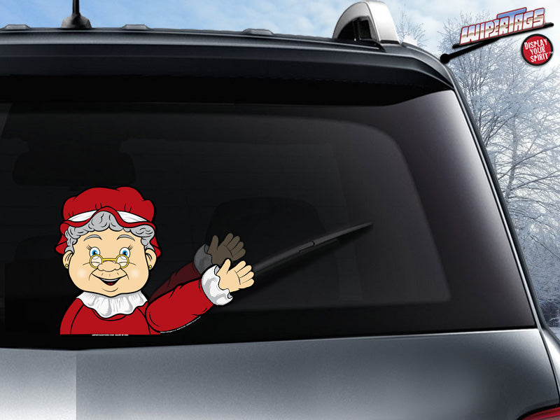 Mrs Claus Waving Arm WiperTag with Decal
