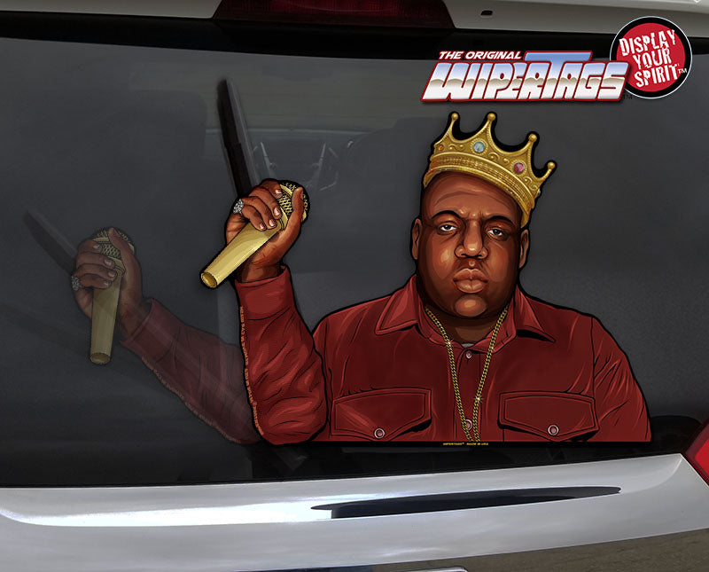 BIG Poppa Notorious Biggie Decal WiperTag for vehicle rear windshield ...