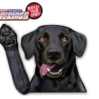 Indy the Black Labrador Retriever Waving Dog WiperTags