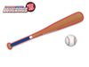 Blue White & Red Bat WiperTags with Ball Decal