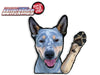 Blue Heeler "Shiloh" Waving Dog WiperTags