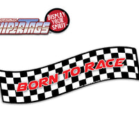 Born To Race Checkered Flag WiperTag