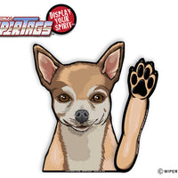 Bella the Chihuahua Waving WiperTags