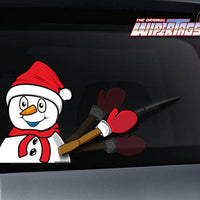 Chilly the Snowman Waving WiperTag with Decal