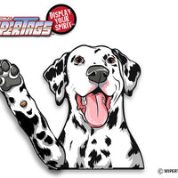Pepper the Dalmatian Dog Waving WiperTags