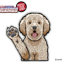 Fletcher Doodle Dog Waving WiperTags