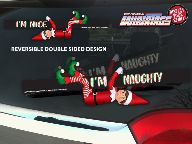Elf on a Wiper - Naughty or Nice WiperTags