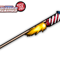 Fourth of July Firework Rocket WiperTag
